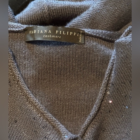 Fabiana Filippi Black Label Cashmere Dress with Cardigan Size Small - Picture 5 of 7